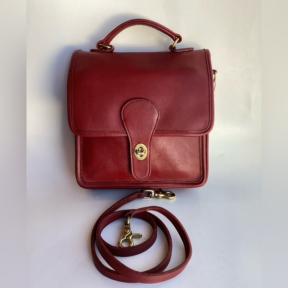 COACH VNTAGE STATION RED CROSSBODY SATCHEL BAG5130
